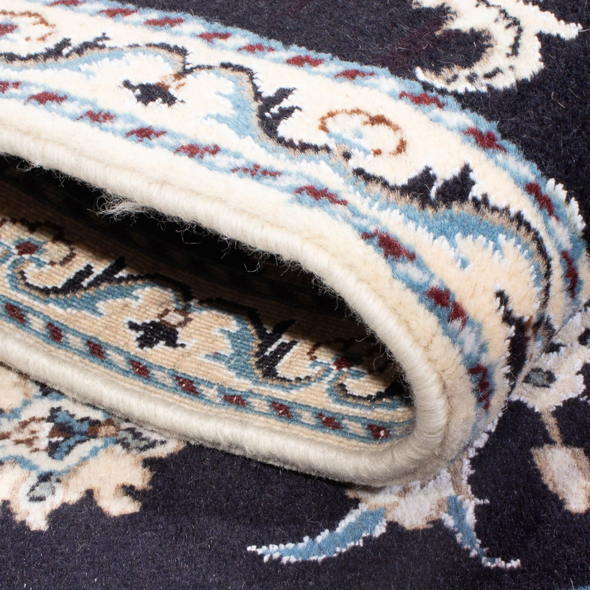 Perserteppich - Nain - 137 x 89 cm - dunkelblau