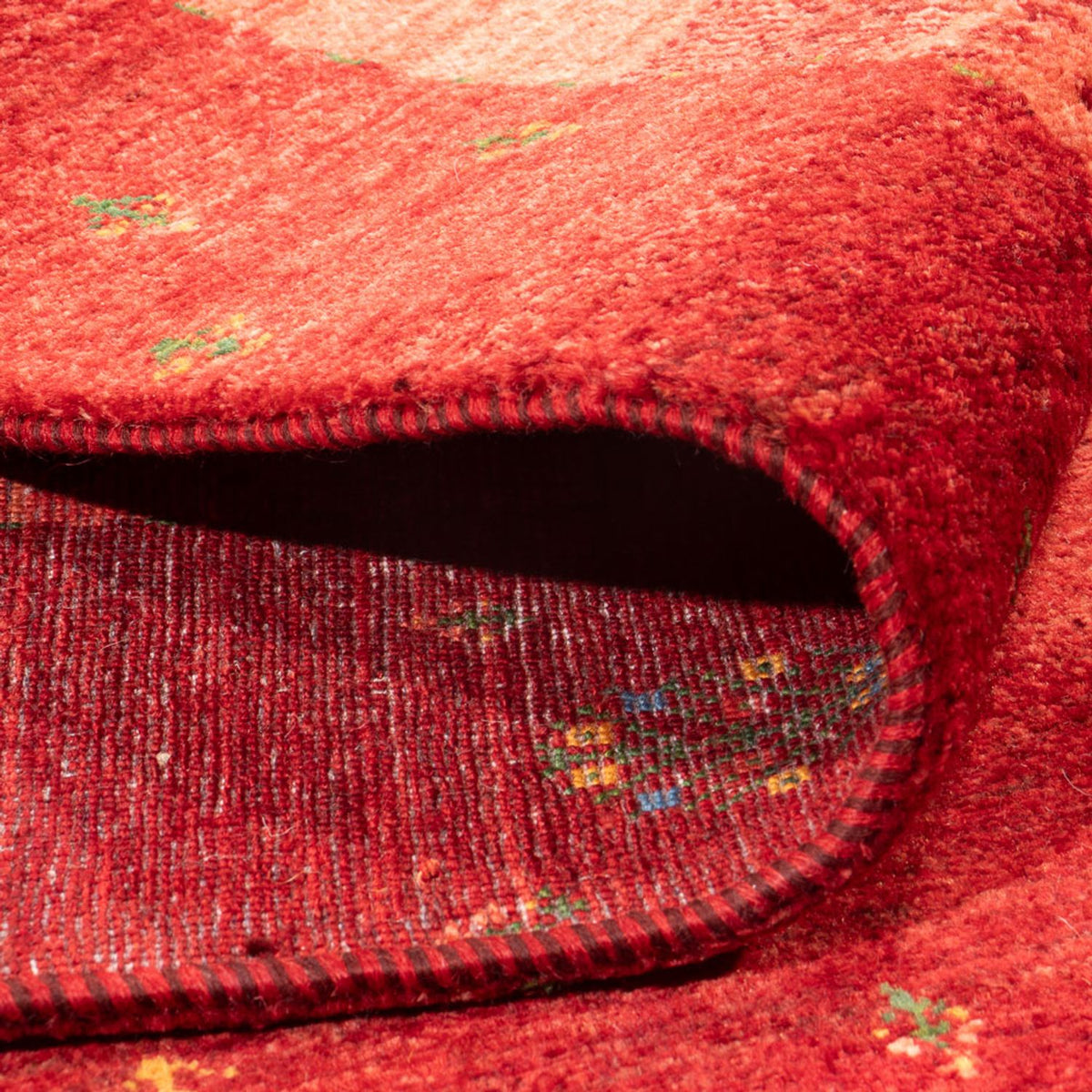 Gabbeh Teppich - Loribaft Perser - 257 x 173 cm - rot