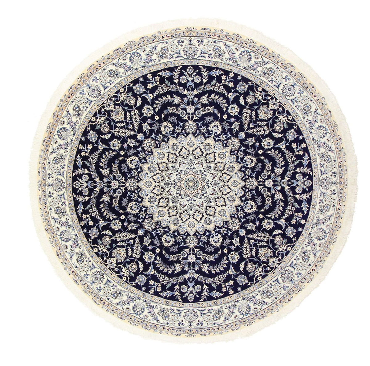 Perserteppich - Nain - Royal rund  - 260 x 260 cm - dunkelblau
