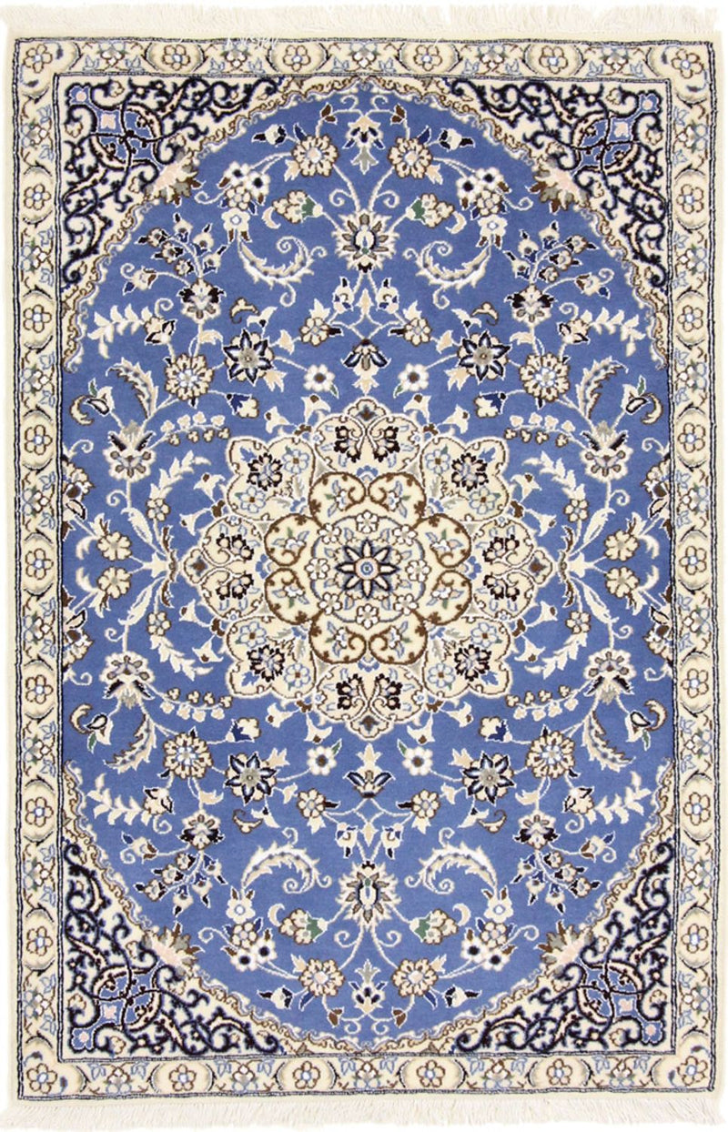 Perserteppich - Nain - Royal - 136 x 90 cm - blau