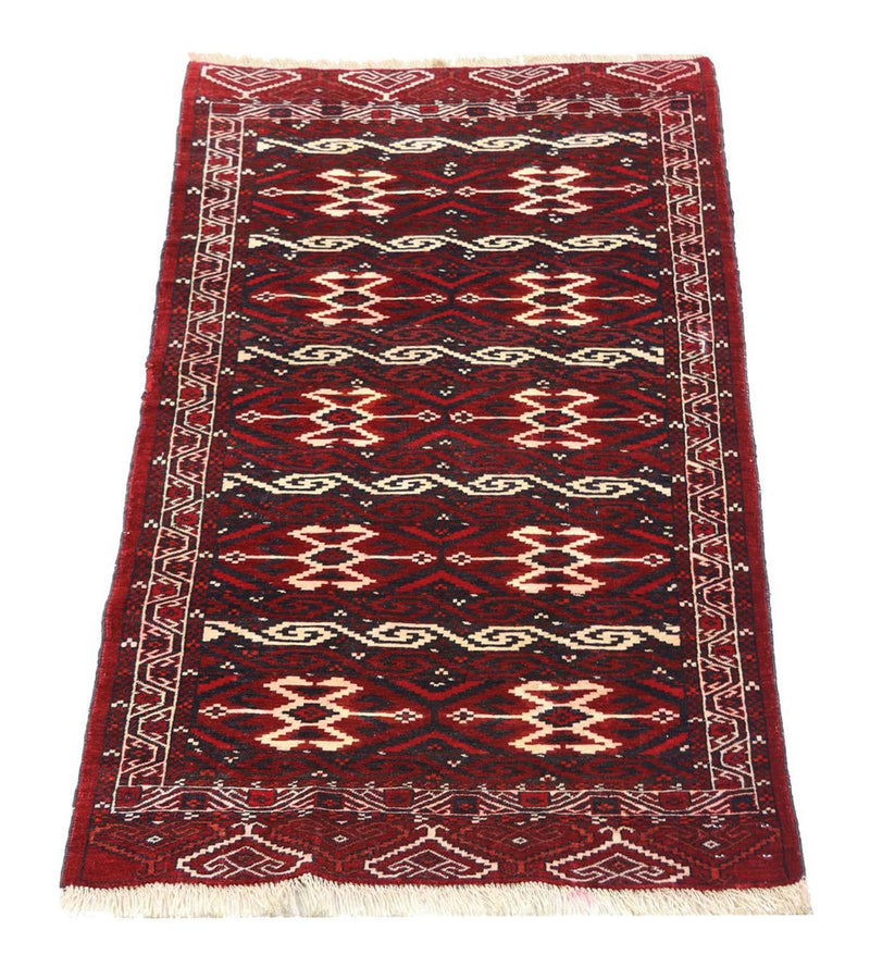 Afghan Teppich - Buchara 165 x 90 cm - dunkelrot