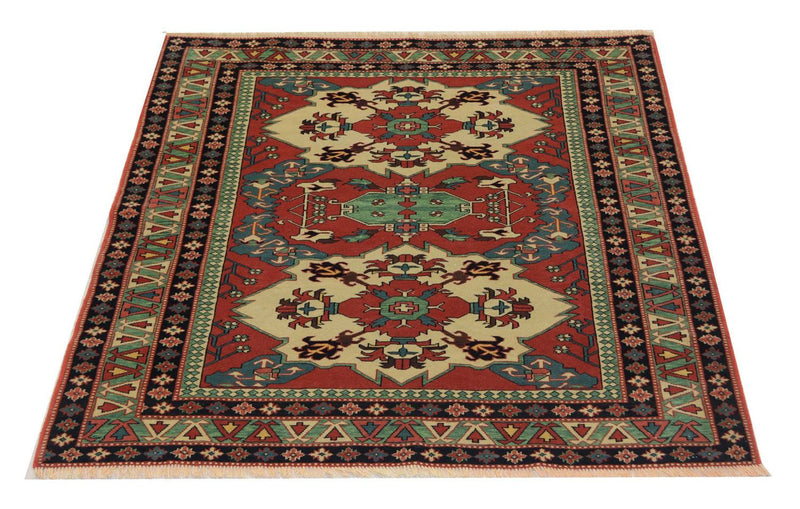 Afghan Teppich 145 x 135 cm - rot