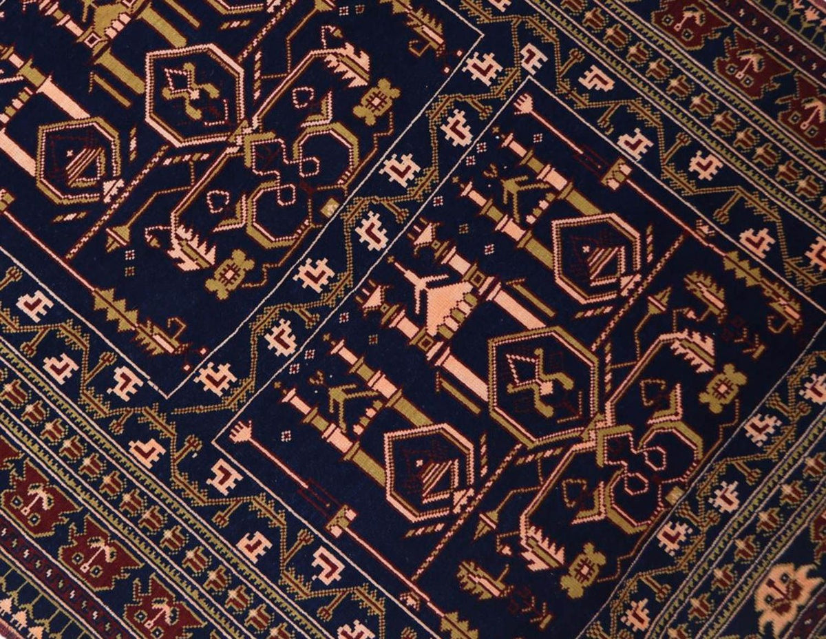 Afghan Teppich 131 x 87 cm - dunkelblau