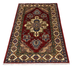 Ziegler Teppich - Kazak 155 x 102 cm - dunkelrot
