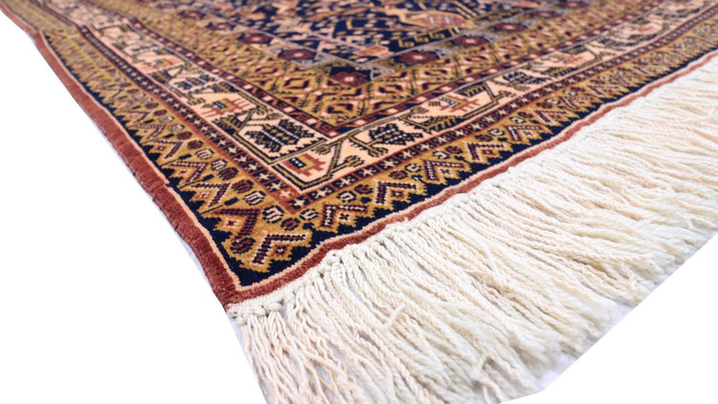 Afghan Teppich 140 x 102 cm - schwarz