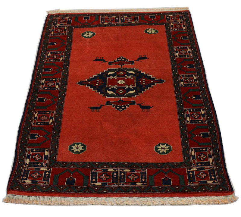 Afghan Teppich 202 x 197 cm - rot