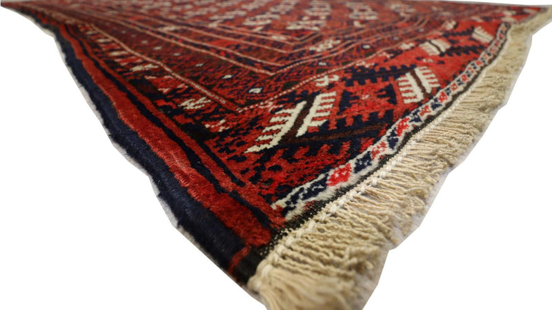 Afghan Teppich 229 x 123 cm - dunkelrot