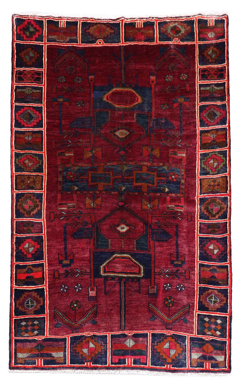 Gabbeh Teppich - Loribaft Perser 220 x 160 cm - hellrot