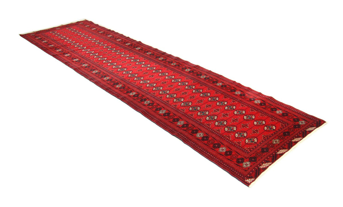 Afghan Teppich - Buchara 352 x 96 cm - rot