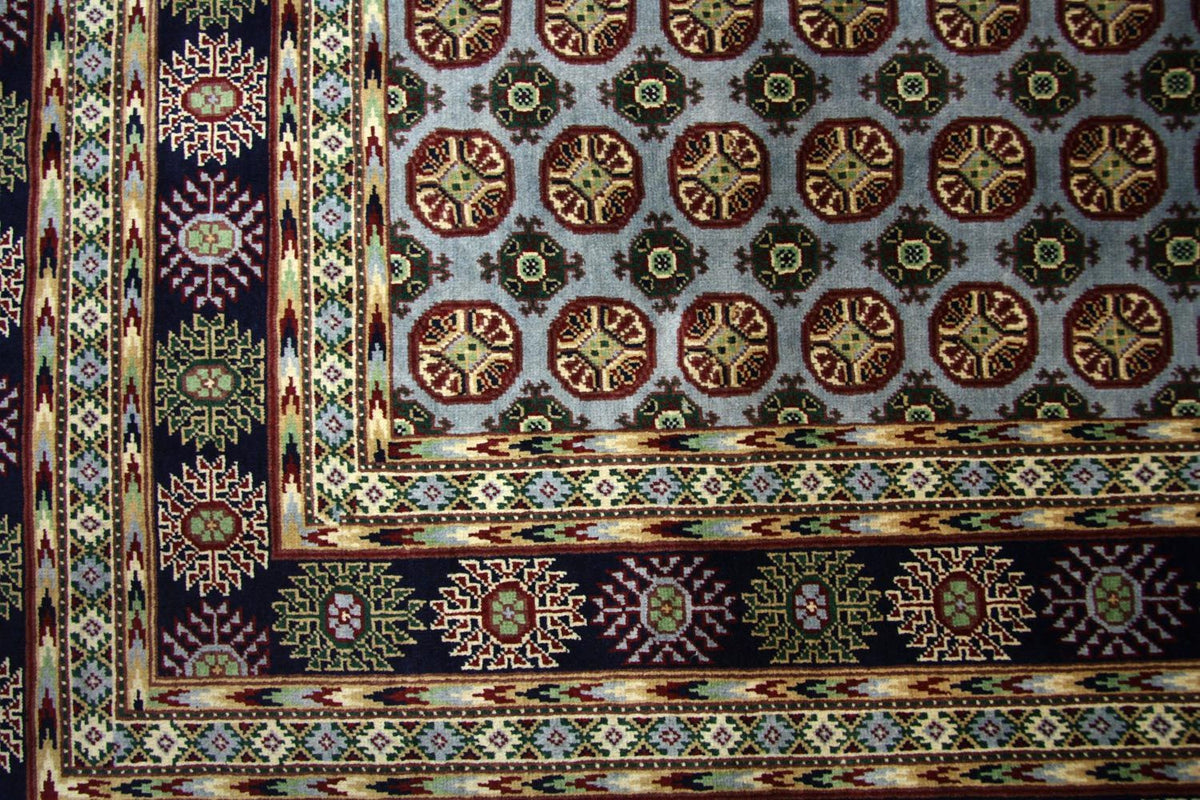 Afghan Teppich 298 x 199 cm - blau