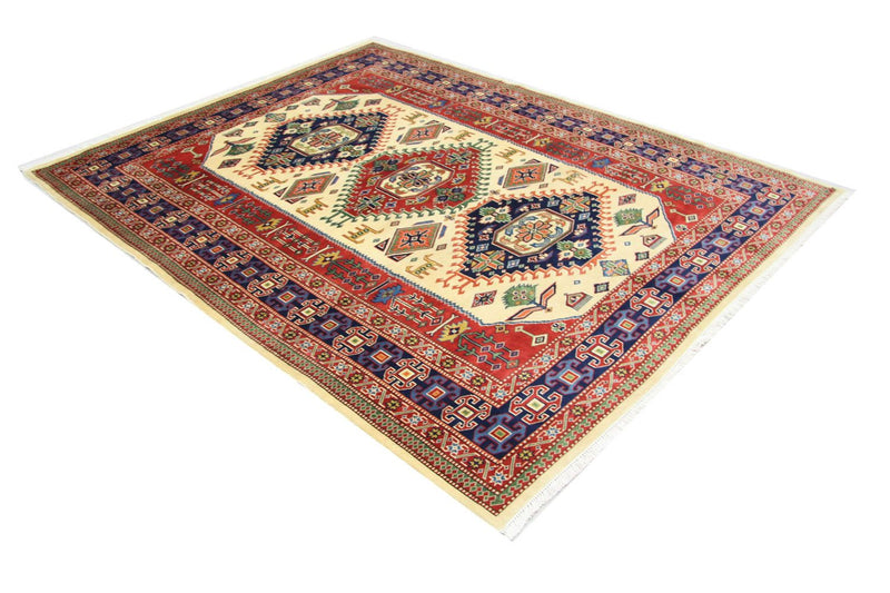 Afghan Teppich 194 x 146 cm - beige