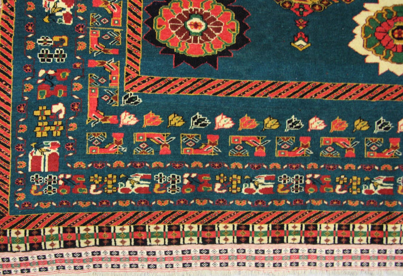 Afghan Teppich 182 x 123 cm - blau