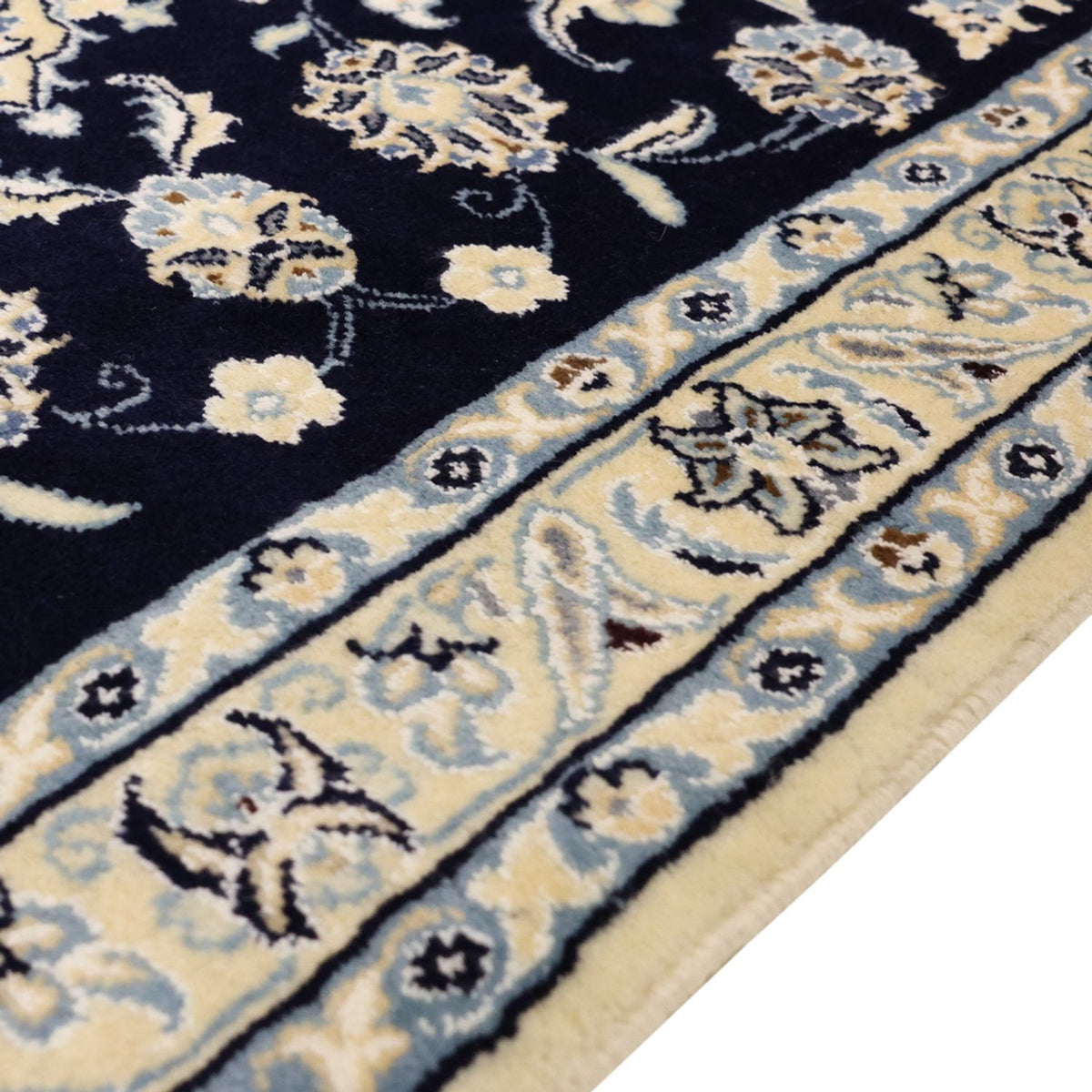 Perserteppich - Nain - Royal - Royal - 136 x 89 cm - dunkelblau