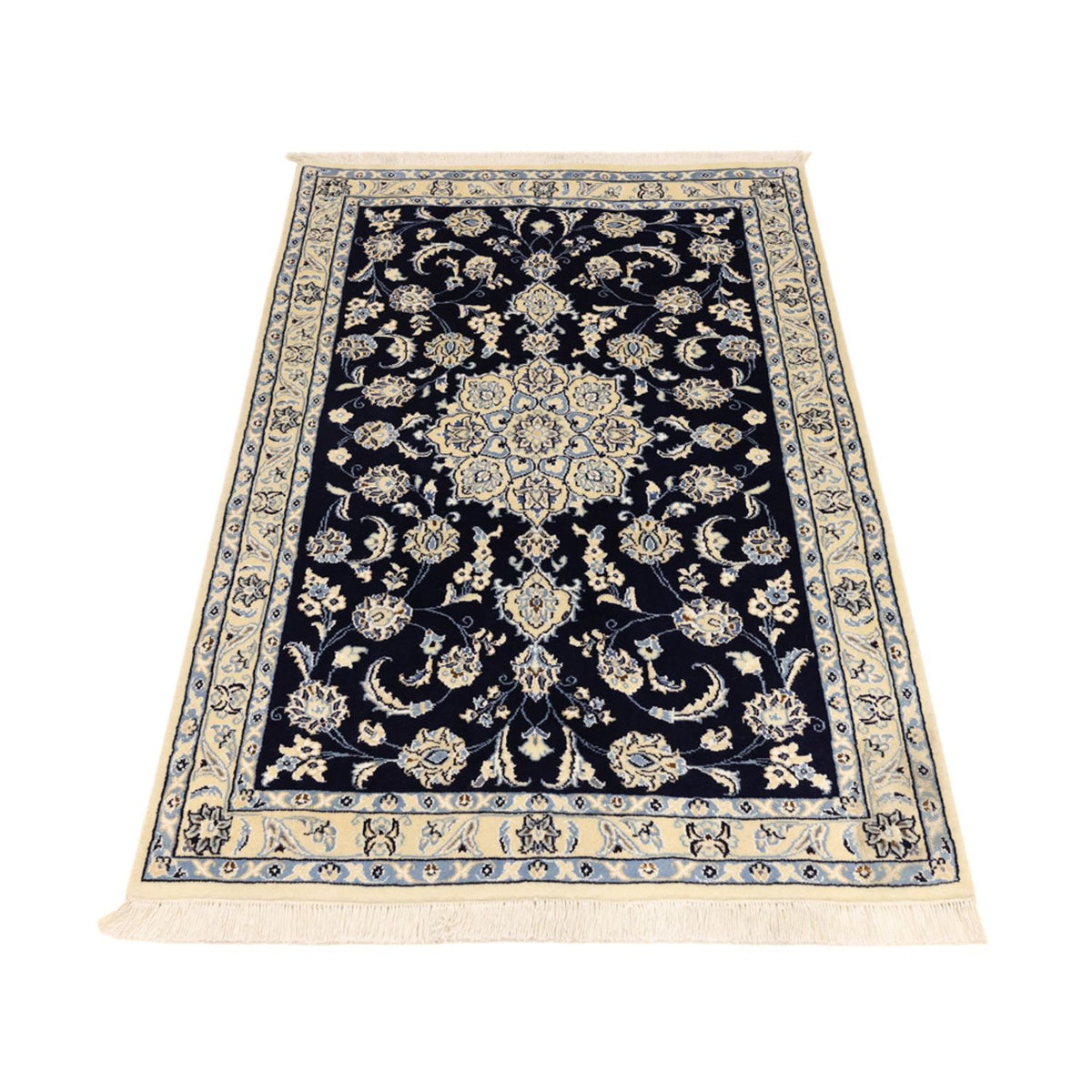 Perserteppich - Nain - Royal - Royal - 136 x 89 cm - dunkelblau
