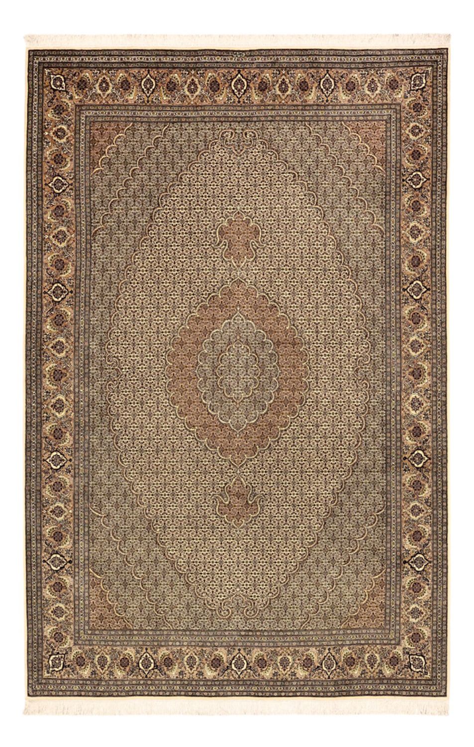 Perserteppich - Täbriz - Royal - Royal - 302 x 200 cm - dunkelbeige