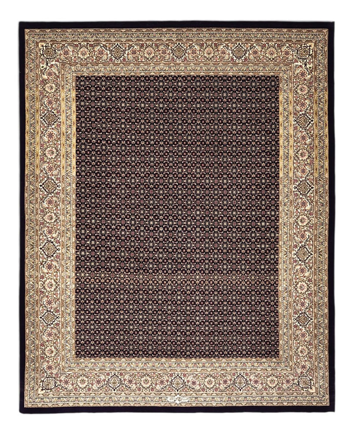 Perserteppich - Täbriz - Royal - Royal - 194 x 153 cm - dunkelbeige
