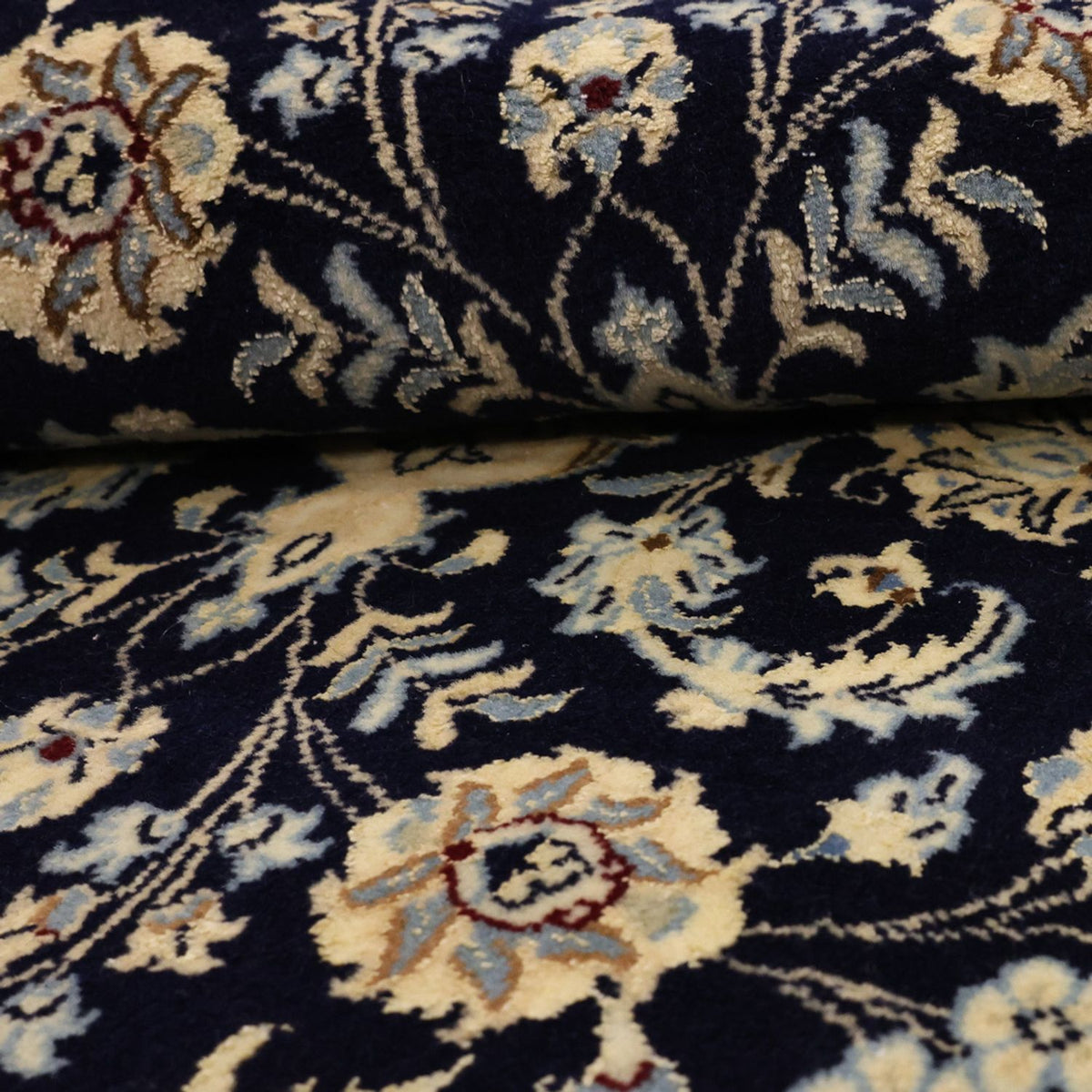 Perserteppich - Nain - Royal - Royal - 114 x 78 cm - dunkelblau