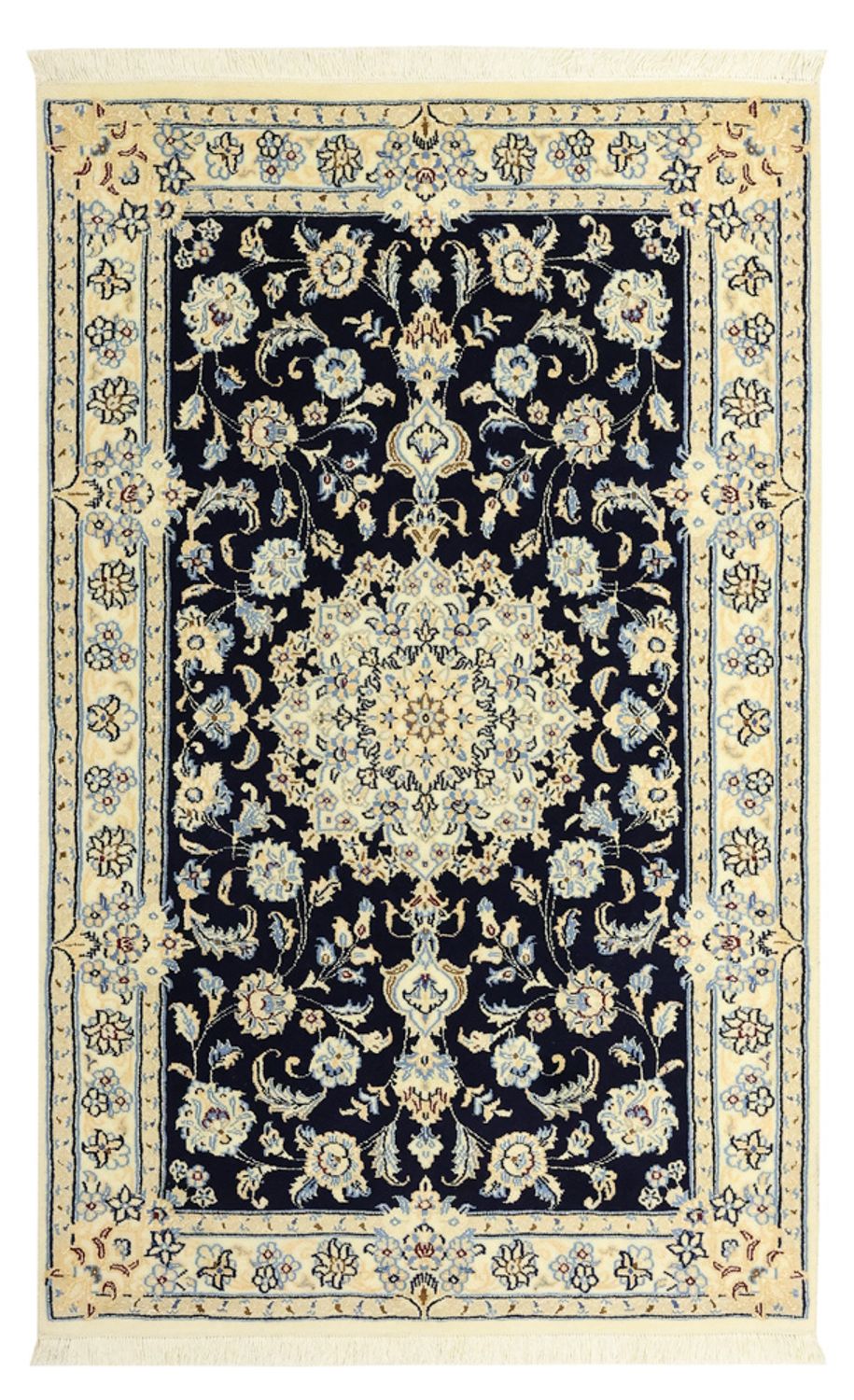 Perserteppich - Nain - Royal - Royal - 136 x 86 cm - dunkelblau