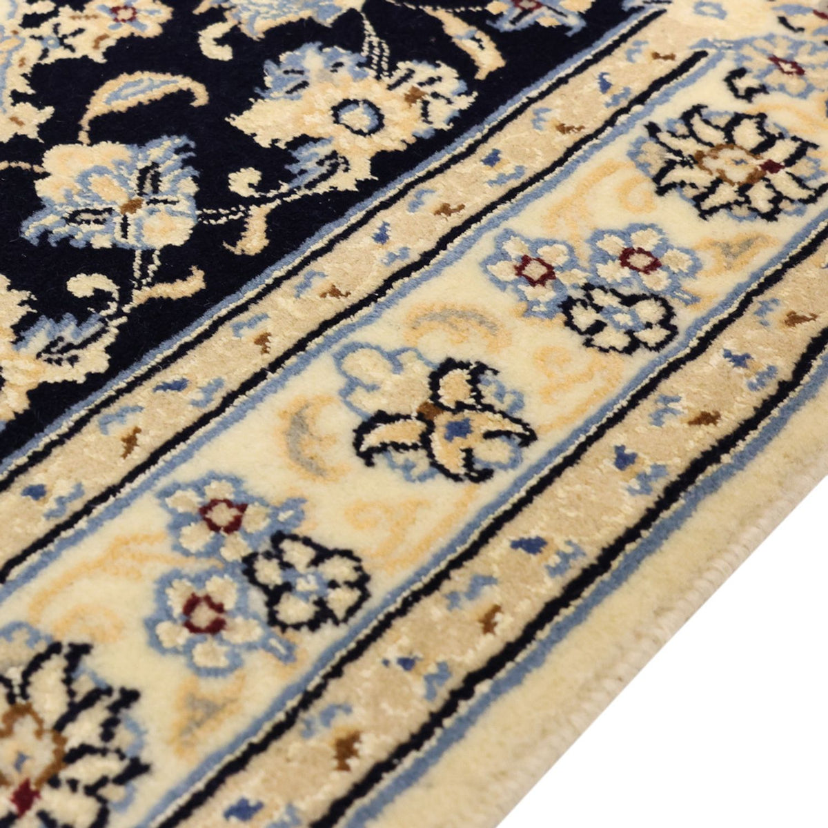 Perserteppich - Nain - Royal - Royal - 136 x 86 cm - dunkelblau