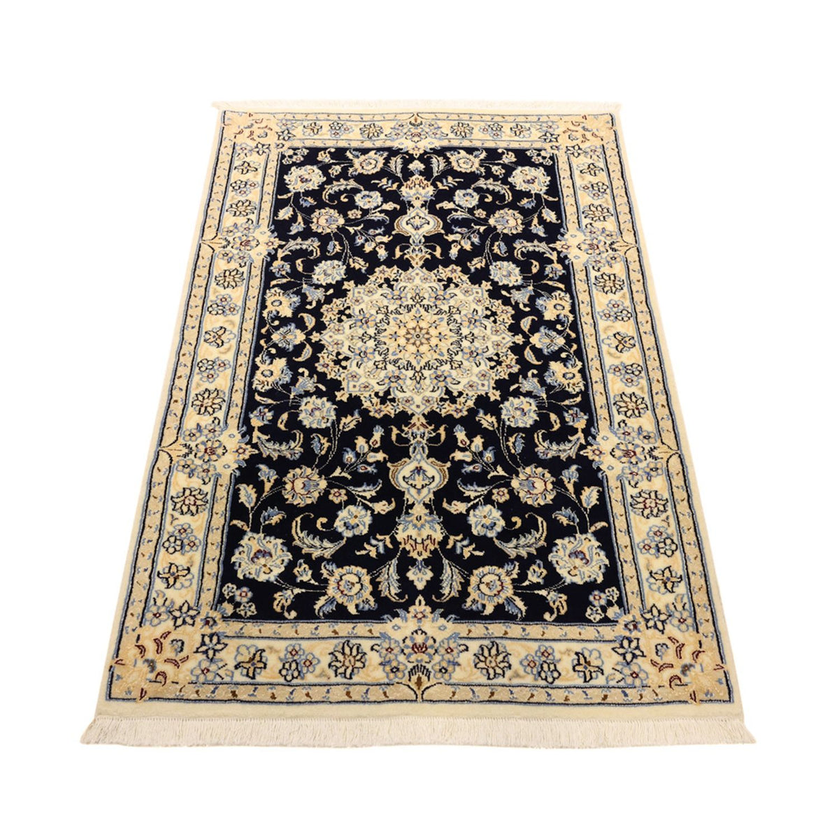 Perserteppich - Nain - Royal - Royal - 136 x 86 cm - dunkelblau