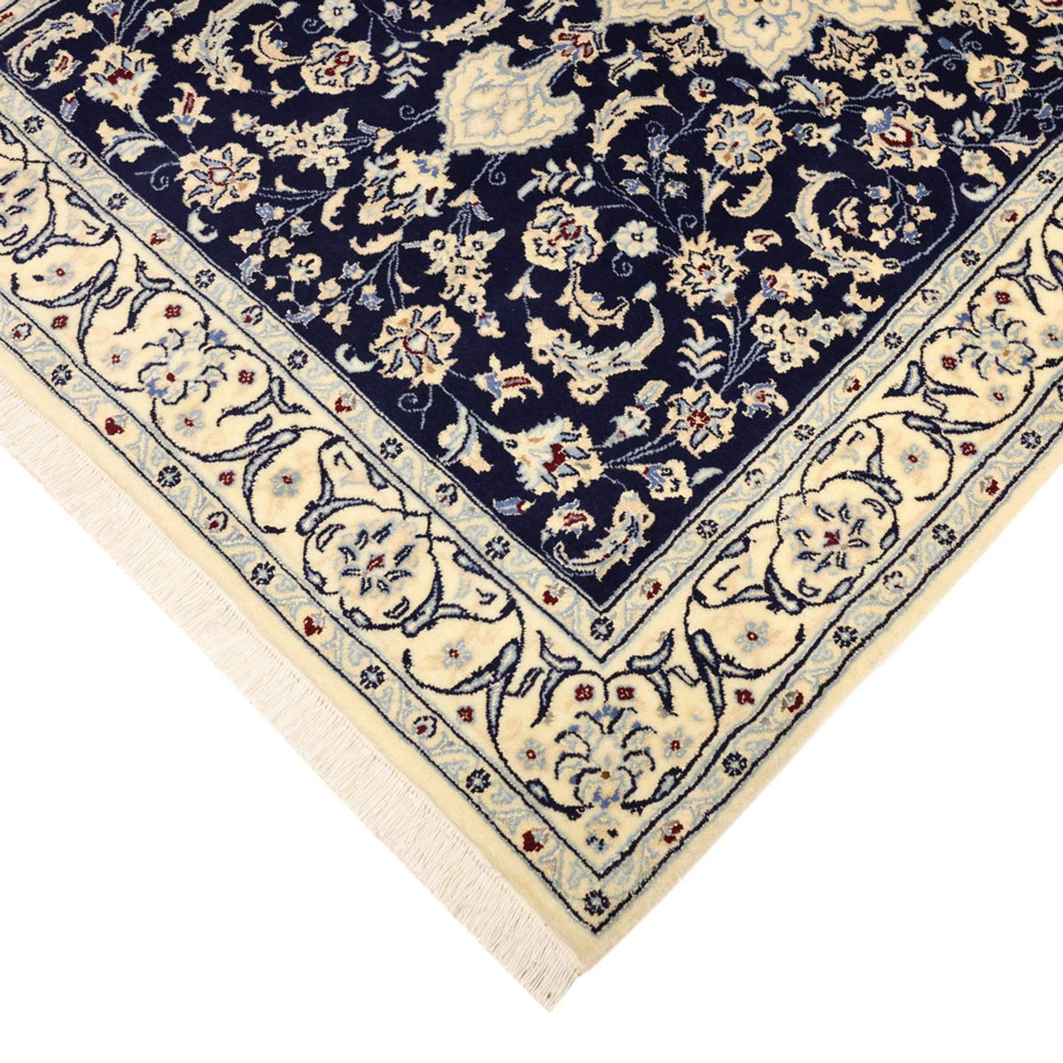 Perserteppich - Nain - Royal - 157 x 106 cm - dunkelblau
