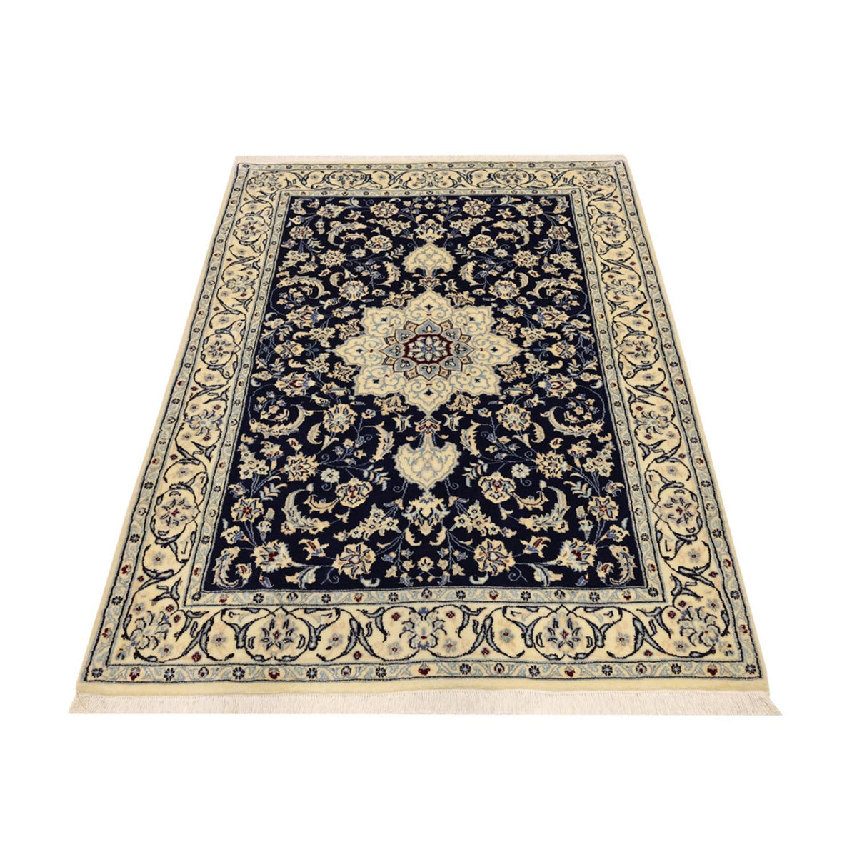 Perserteppich - Nain - Royal - 157 x 106 cm - dunkelblau