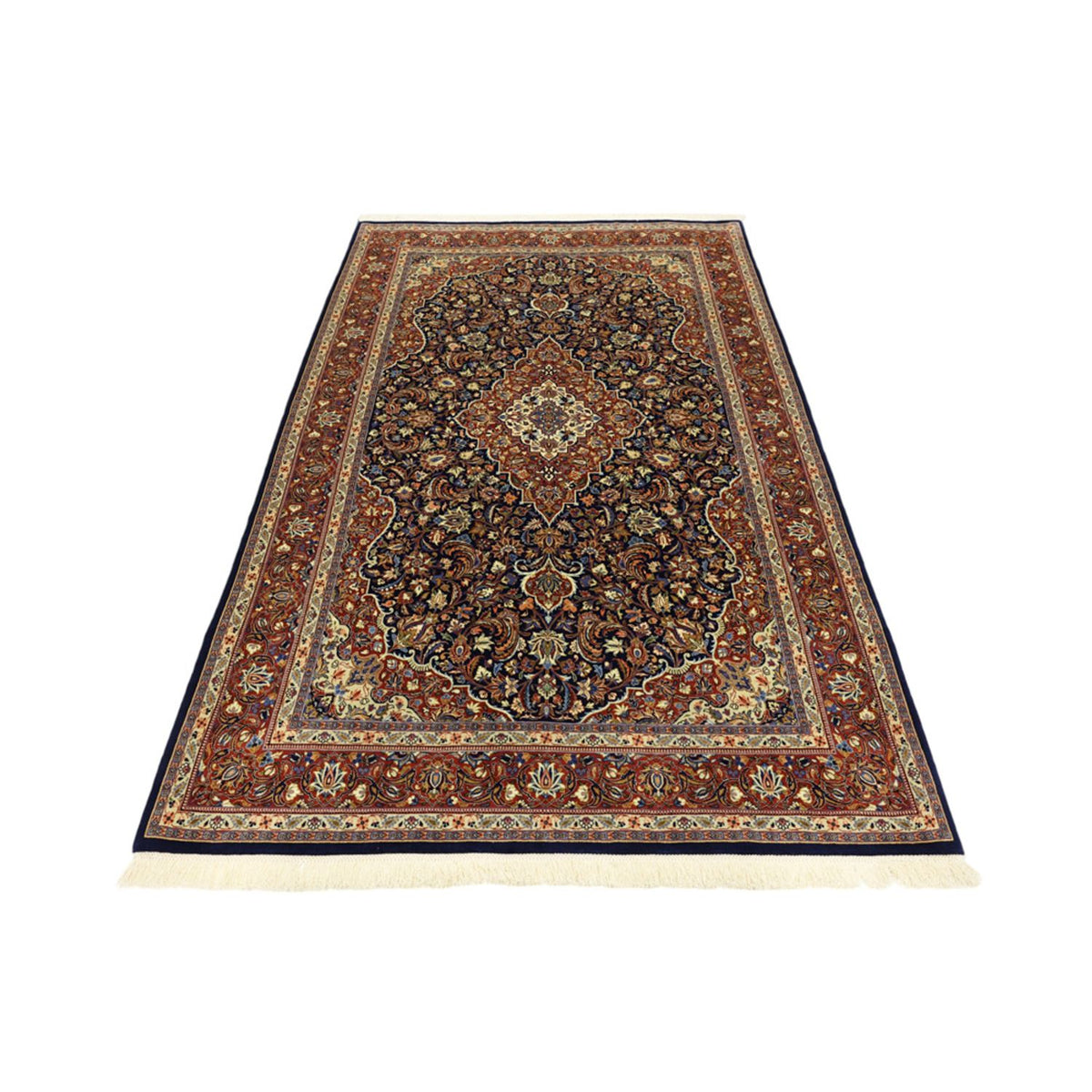 Perserteppich - Keshan - 203 x 132 cm - dunkelblau
