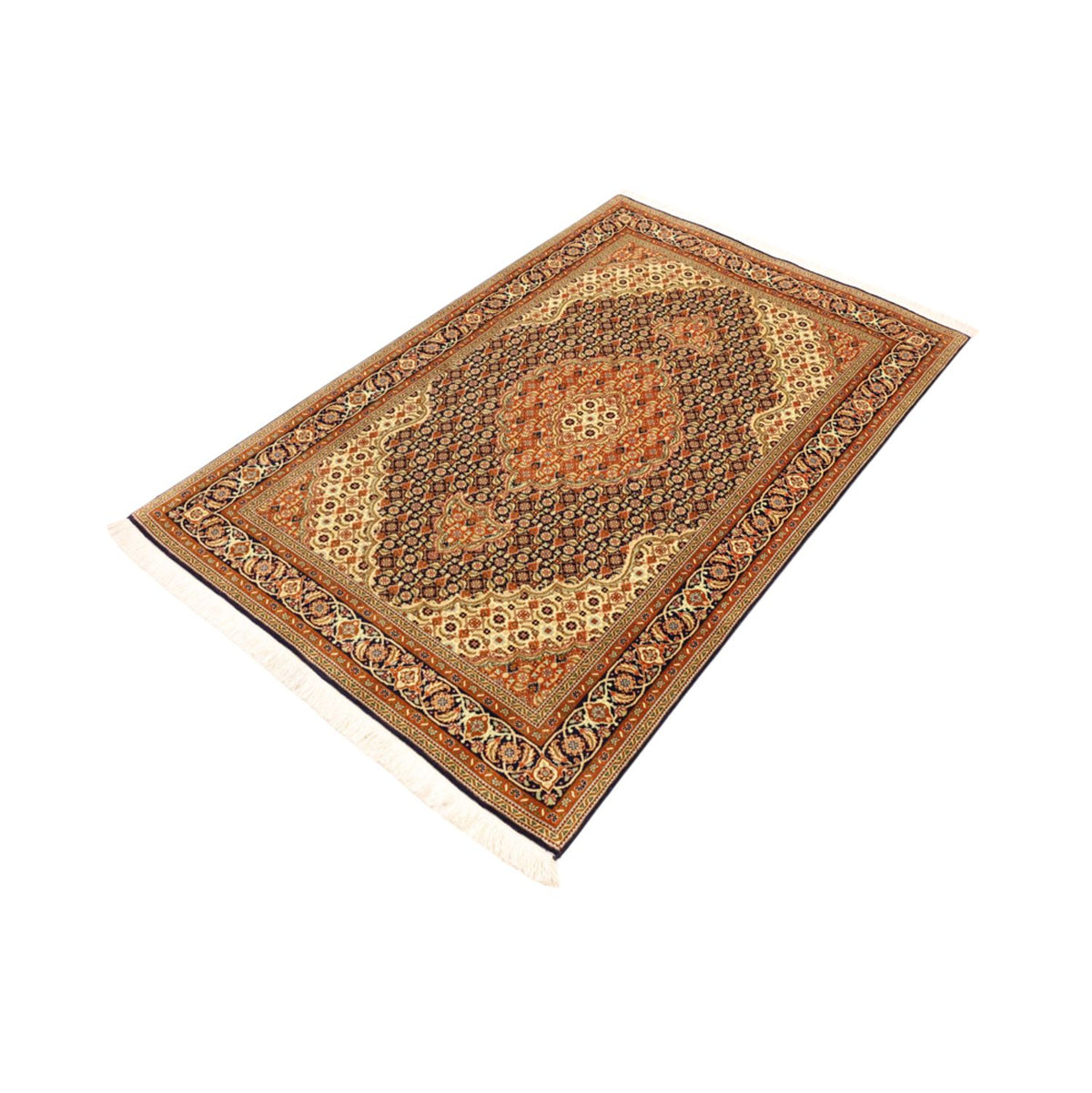 Perserteppich - Täbriz - Royal - Royal - 153 x 101 cm - dunkelbeige