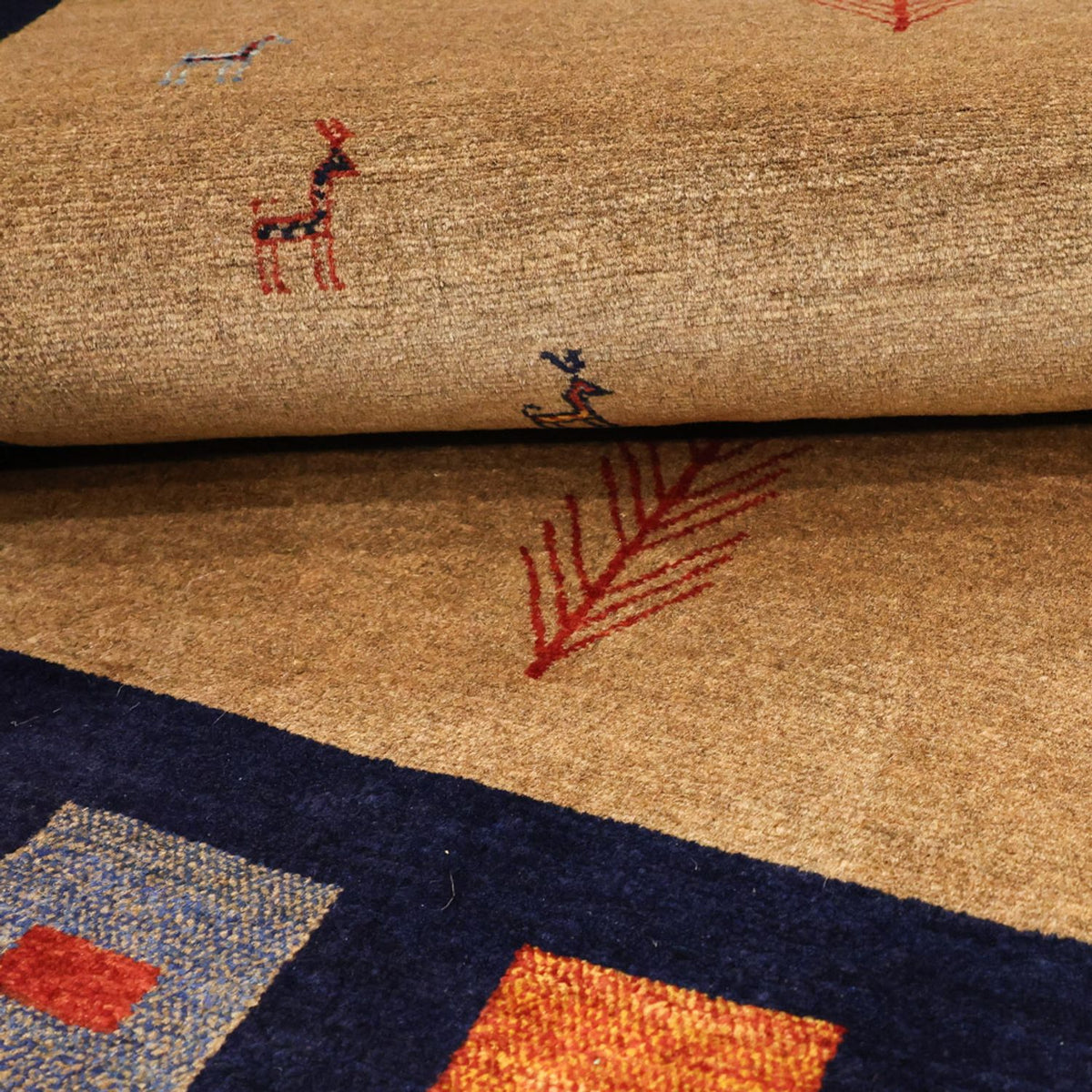 Gabbeh Teppich - Loribaft Perser - 156 x 105 cm - mehrfarbig