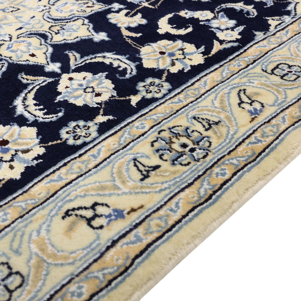 Perserteppich - Nain - Royal - 152 x 87 cm - dunkelblau