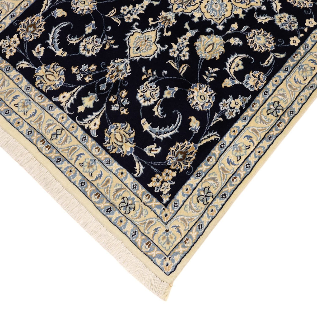 Perserteppich - Nain - Royal - 136 x 86 cm - dunkelblau
