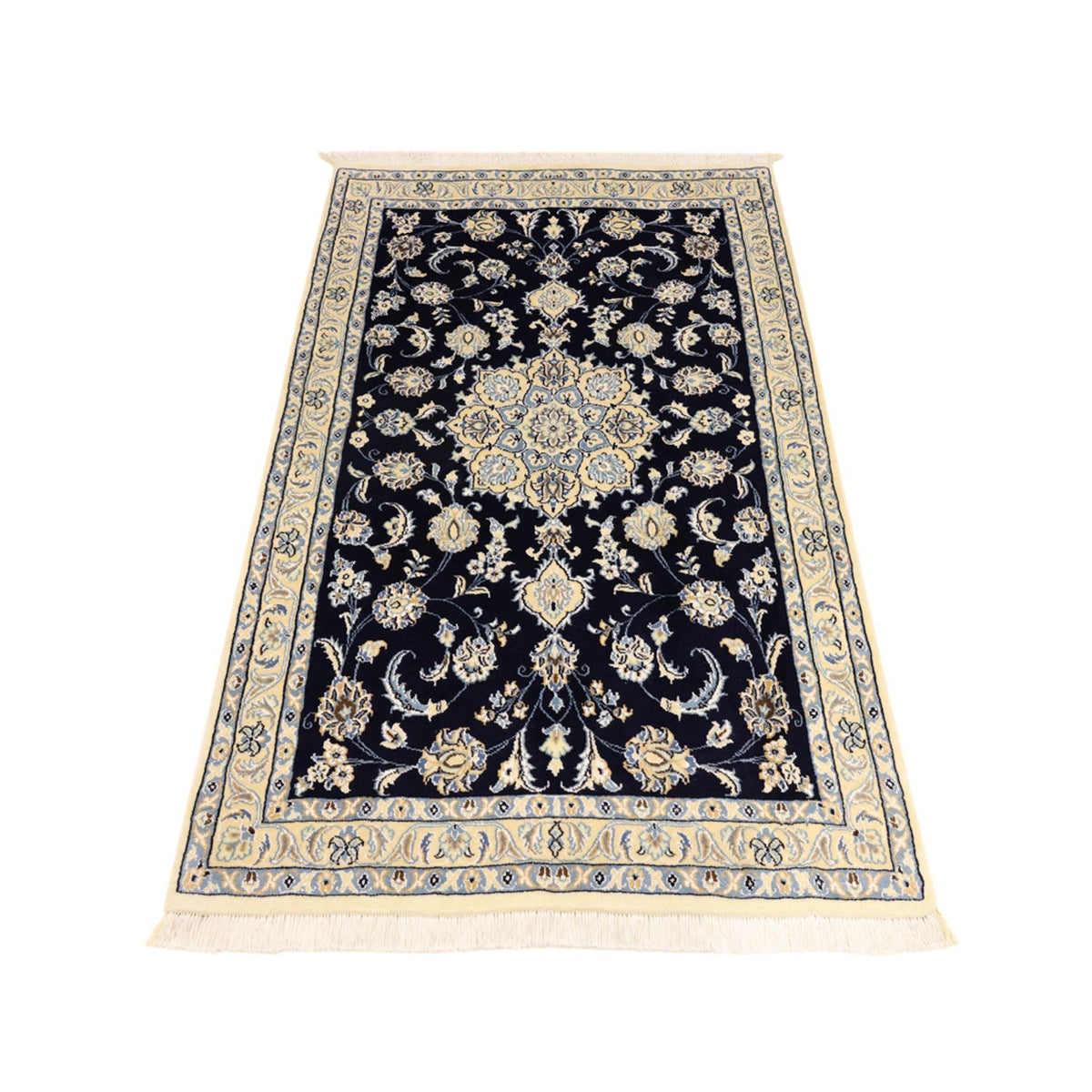 Perserteppich - Nain - Royal - 136 x 86 cm - dunkelblau
