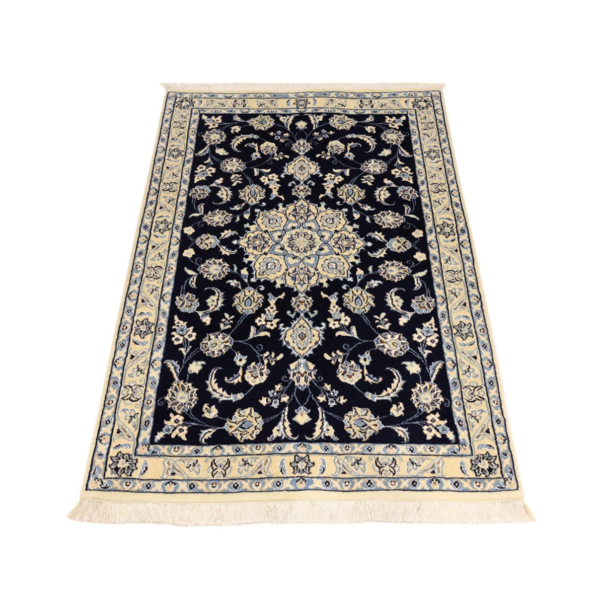 Perserteppich - Nain - Royal - 137 x 88 cm - dunkelblau