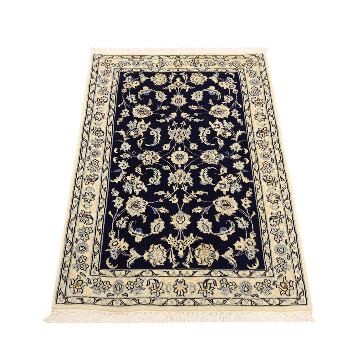 Perserteppich - Nain - Royal - 114 x 77 cm - dunkelblau