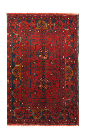 Afghan Teppich - Kunduz 154 x 100 cm - rot