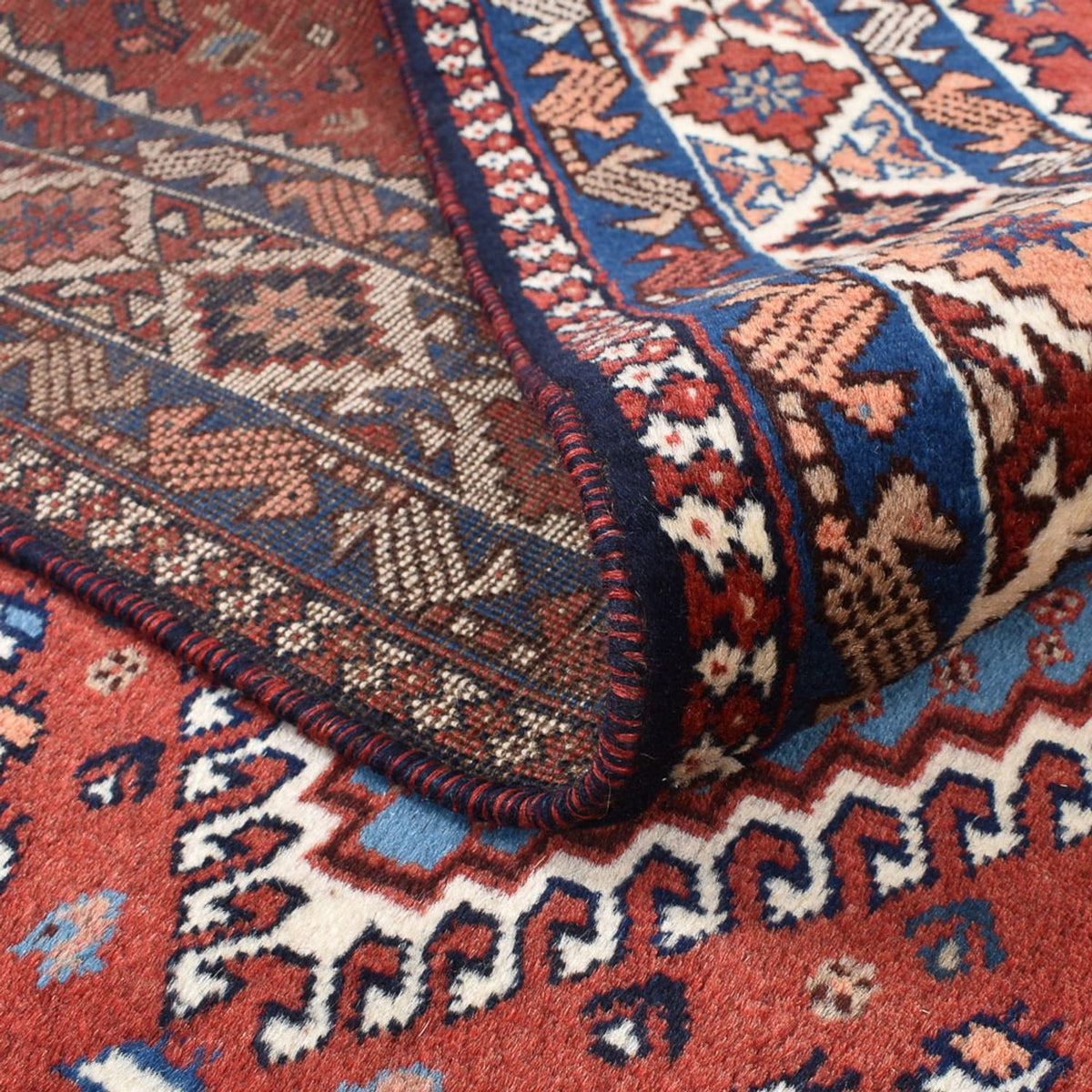 Perserteppich - Nomadic quadratisch  - 200 x 188 cm - rot