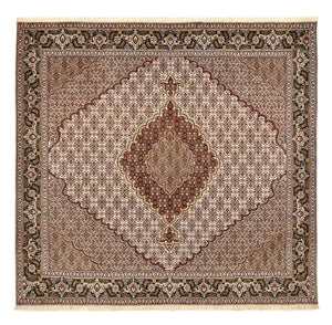 Perserteppich - Täbriz - Royal quadratisch  - 202 x 196 cm - hellbraun