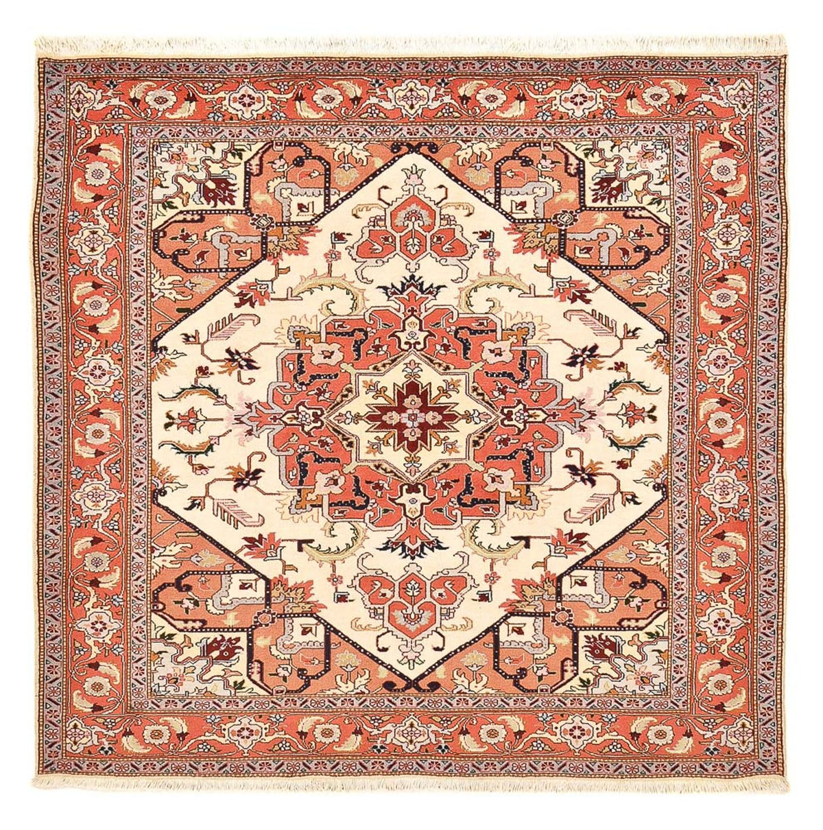 Perserteppich - Nomadic quadratisch  - 200 x 200 cm - creme
