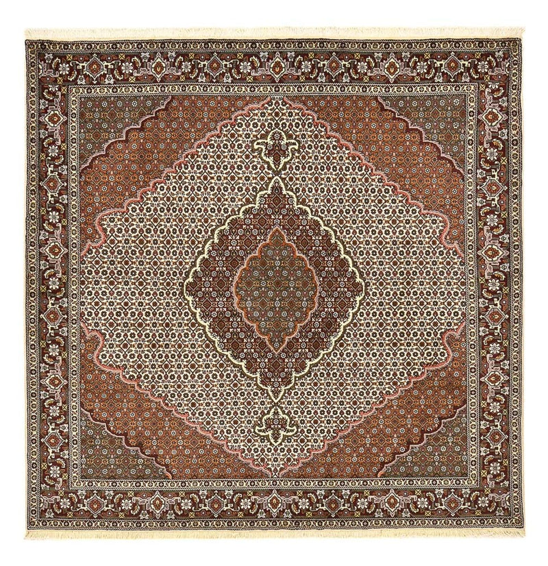Perserteppich - Täbriz - Royal quadratisch  - 205 x 201 cm - hellbraun