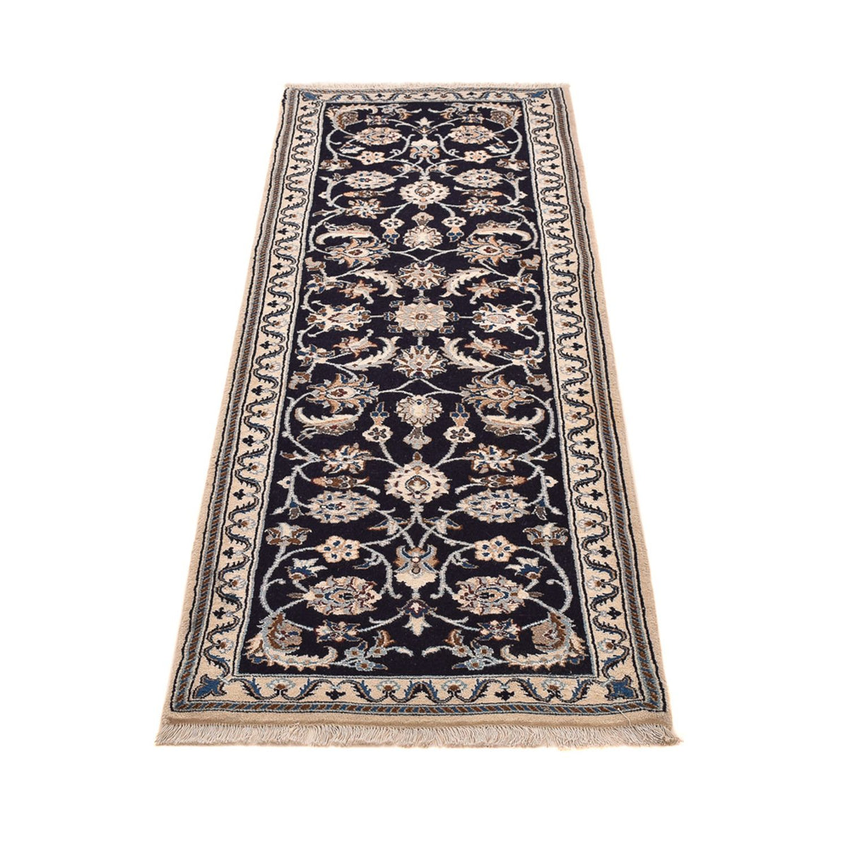 Läufer Perser - Nain - Royal - 186 x 65 cm - dunkelblau