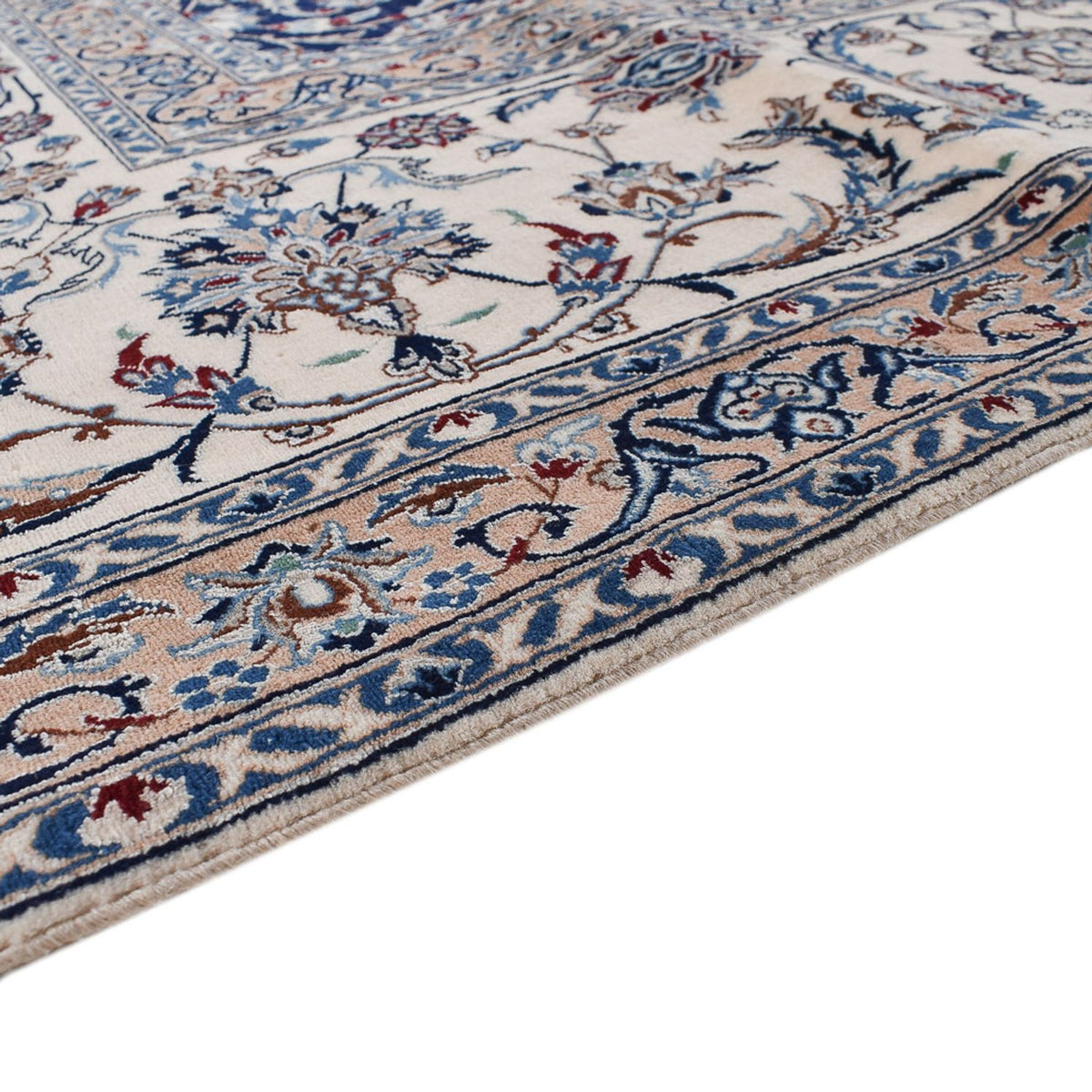 Perserteppich - Nain - Premium quadratisch  - 342 x 340 cm - dunkelblau