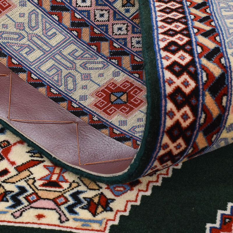 Läufer Perser - Täbriz - Premium - 370 x 75 cm - dunkelblau