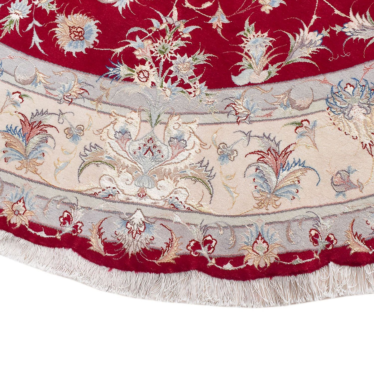 Perserteppich - Täbriz - Premium rund  - 250 x 250 cm - rot