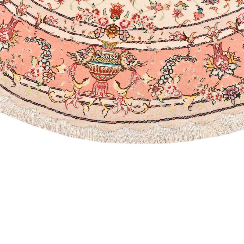 Perserteppich - Täbriz - Premium rund  - 200 x 200 cm - creme