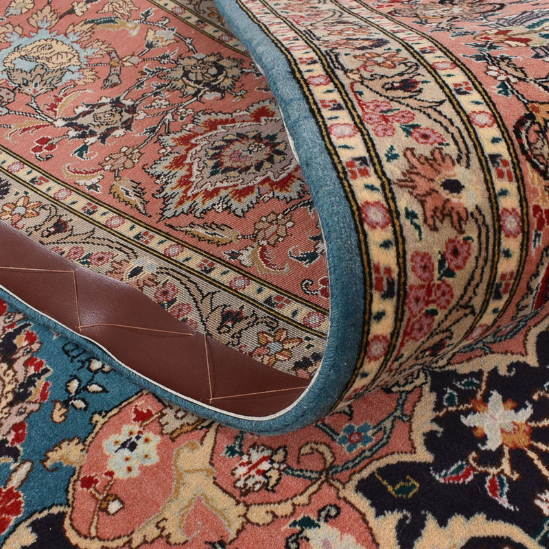 Perserteppich - Täbriz - Royal - 352 x 253 cm - seeblau