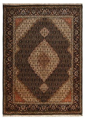 Perserteppich - Täbriz - Royal - 205 x 146 cm - dunkelbraun