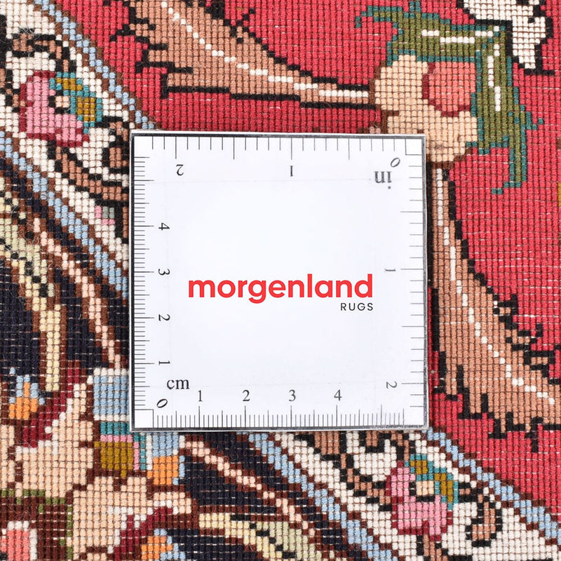 Perserteppich - Täbriz - Royal rund  - 150 x 150 cm - rot