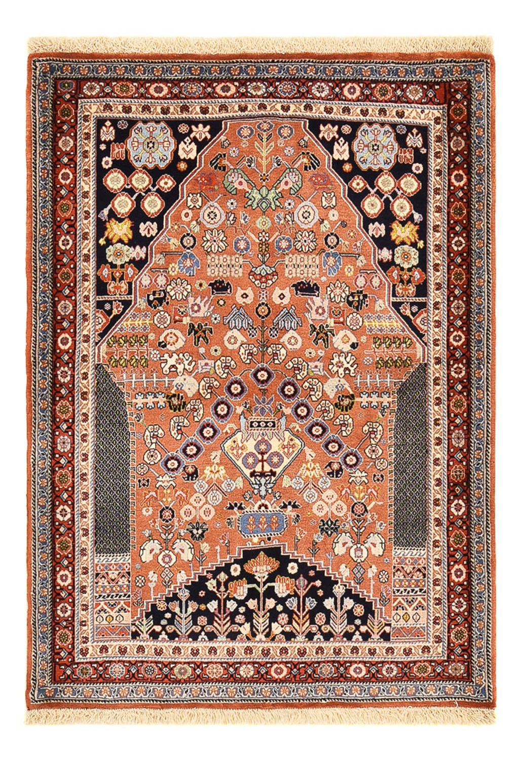 Gabbeh Teppich - Kaschkuli Perser - 160 x 112 cm - hellrot