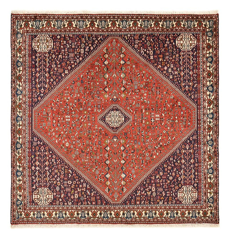 Perserteppich - Nomadic quadratisch  - 197 x 193 cm - rot