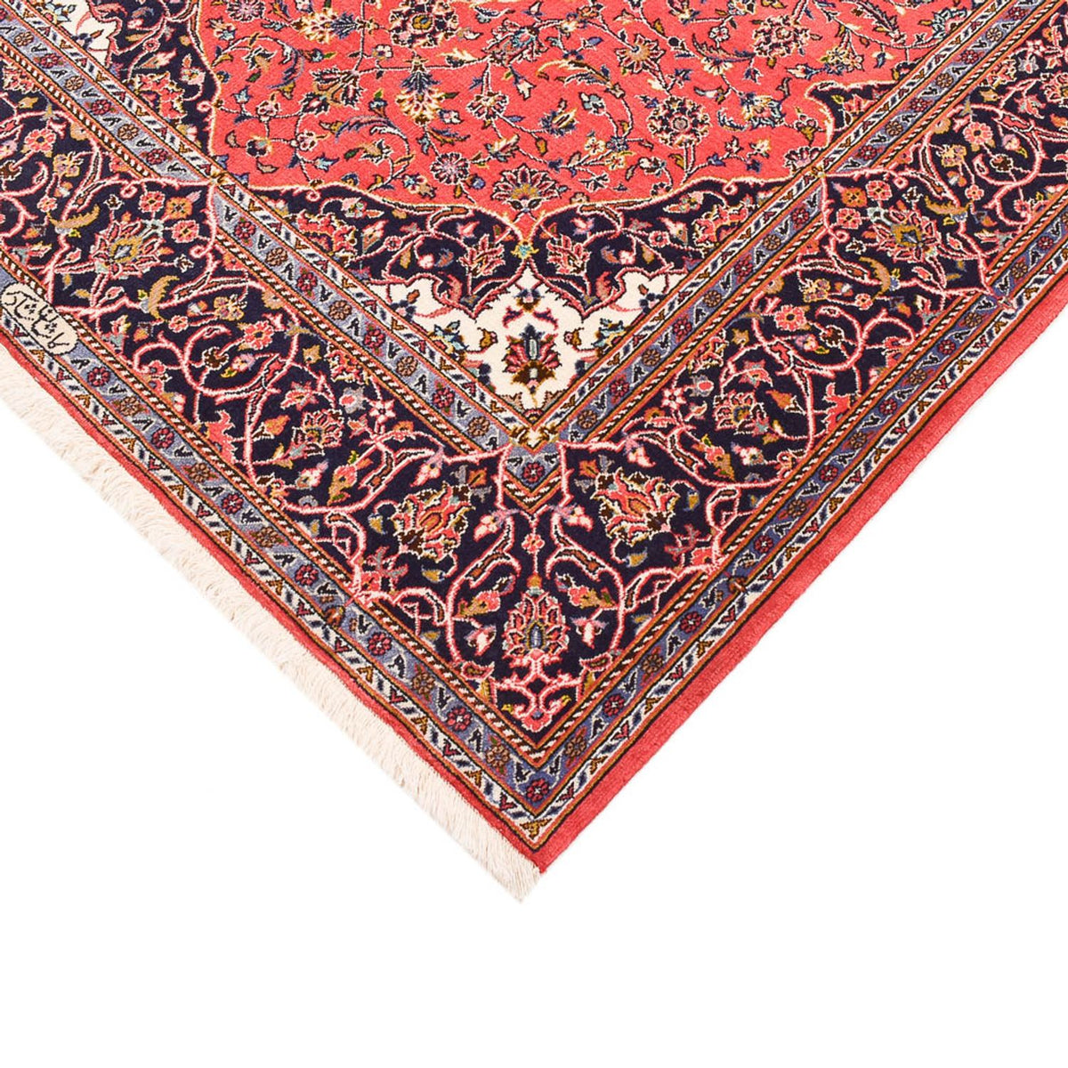 Perserteppich - Keshan - 222 x 142 cm - hellrot